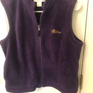ECU Purple Vest w/Yellow ECU Logo. Size Medium